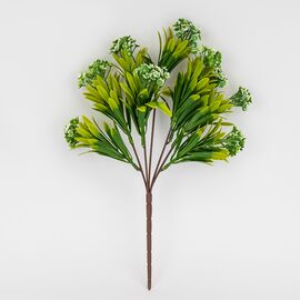 Искусственная зеленая ветвь с соцветиями, 35 см ᐒ купить на  ❤ Like7km.com.ua