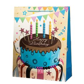 Подарочный пакет "Birthday cake" 26 * 10 * 32 ᐒ купить на  ❤ Like7km.com.ua