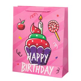 Подарочный пакет "Birthday gifts" 31 * 12 * 40, изображение 2 ᐒ купить на  ❤ Like7km.com.ua
