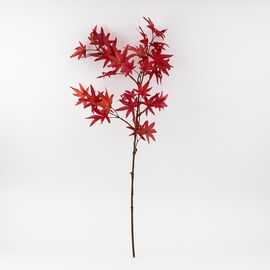 Искусственная ветка "Клен осенний", красная, 85 см, изображение 2 ᐒ купить на  ❤ Like7km.com.ua