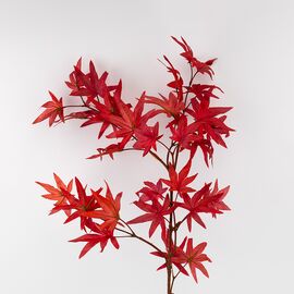 Искусственная ветка "Клен осенний", красная, 85 см, изображение 3 ᐒ купить на  ❤ Like7km.com.ua