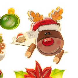 Набор наклеек "Веселый Санта" * случайный выбор дизайна, изображение 3 ᐒ купить на  ❤ Like7km.com.ua