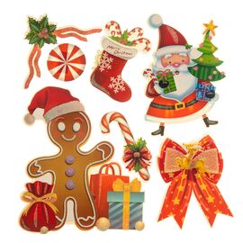 Набор наклеек "Веселый Санта" * случайный выбор дизайна, изображение 6 ᐒ купить на  ❤ Like7km.com.ua