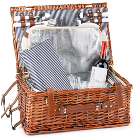 Кошик для пікніка "Атмосфера" на 4 особи, коричневий (0503-021), изображение 3 ᐒ купить на  ❤ Like7km.com.ua