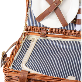 Кошик для пікніка "Атмосфера" на 4 особи, коричневий (0503-021), изображение 4 ᐒ купить на  ❤ Like7km.com.ua