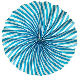 Набор з 6 бумажных вееров , голубой, изображение 2 ᐒ купить на  ❤ Like7km.com.ua