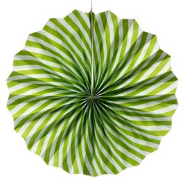 Набор з 6 бумажных вееров ,бело-зеленых, изображение 2 ᐒ купить на  ❤ Like7km.com.ua