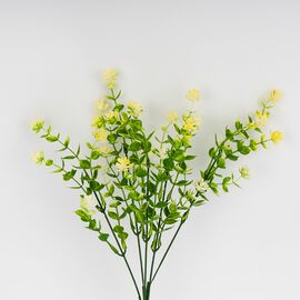 Искусственная зеленая ветвь с желтыми соцветиями, 35 см, изображение 2 ᐒ купить на  ❤ Like7km.com.ua