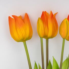 Букет латексных тюльпанов, 5 бутонов, оранжевый, 50 см, изображение 2 ᐒ купить на  ❤ Like7km.com.ua