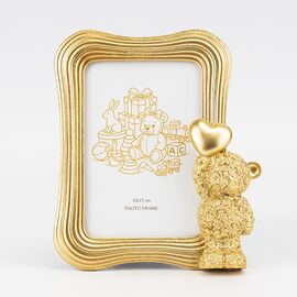 Фоторамка "Медвежонок с сердцем", золотая, 15,5*19,5 см ᐒ купить на  ❤ Like7km.com.ua