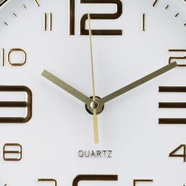 Часы "Метроном", бело-золотые, 20 см, изображение 2 ᐒ купить на  ❤ Like7km.com.ua