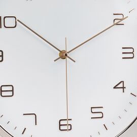 Часы "Голден так", бело-золотые, 30 см, изображение 2 ᐒ купить на  ❤ Like7km.com.ua