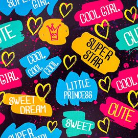 Упаковочная бумага "Cool Girl", изображение 2 ᐒ купить на  ❤ Like7km.com.ua