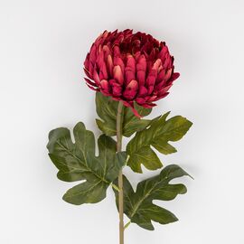 Искусственная хризантема, бордовая, 72 см, изображение 2 ᐒ купить на  ❤ Like7km.com.ua