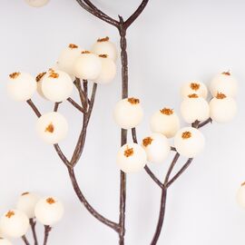 Искусственная ветвь "Белые ягодки", 62 см СПАСЕННАЯ ПОЗИЦИЯ, изображение 3 ᐒ купить на  ❤ Like7km.com.ua