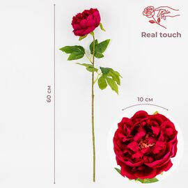 Искусственный пион с эффектом живого прикосновения, розовый, 60 см ᐒ купить на  ❤ Like7km.com.ua