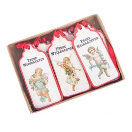 Комплект елочных игрушек "Новогодние ангелочки", 9 шт, изображение 2 ᐒ купить на  ❤ Like7km.com.ua