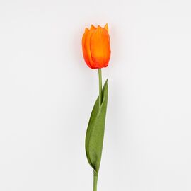 Искусственный тюльпан с эффектом живого прикосновения, оранжевый, 45 см, изображение 2 ᐒ купить на  ❤ Like7km.com.ua