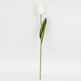 Искусственный тюльпан с эффектом живого прикосновения, белый, 45 см, изображение 4 ᐒ купить на  ❤ Like7km.com.ua
