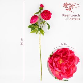 Искусственный пион с 3 бутонами с эффектом живого прикосновения, кремово-розовый, 80 см ᐒ купить на  ❤ Like7km.com.ua