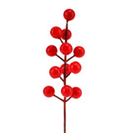 Искусственная ветка "Красные ягодки", 21 см 4SEASONS, изображение 2 ᐒ купить на  ❤ Like7km.com.ua