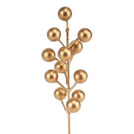 Искусственная ветка "Золотые ягодки", 21 см 4SEASONS, изображение 2 ᐒ купить на  ❤ Like7km.com.ua