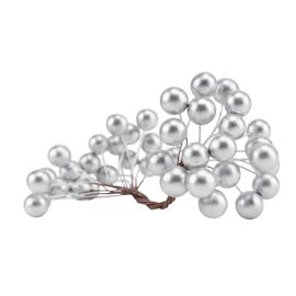 Набор декоративных ягодок "Дары природы", серебряный, 15 см 4SEASONS, изображение 2 ᐒ купить на  ❤ Like7km.com.ua