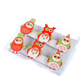 Комплект  прищепок "Совы", 6 шт, изображение 3 ᐒ купить на  ❤ Like7km.com.ua