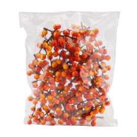 Искусственная веточка с ягодами "Золотая осень", оранжевая, 9 см, изображение 4 ᐒ купить на  ❤ Like7km.com.ua