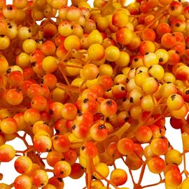 Искусственная веточка с ягодами "Щедрая осень", оранжевая, 4 см, изображение 2 ᐒ купить на  ❤ Like7km.com.ua