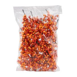 Искусственная веточка с ягодами "Золотой листопад", оранжевая, 11 см, изображение 3 ᐒ купить на  ❤ Like7km.com.ua