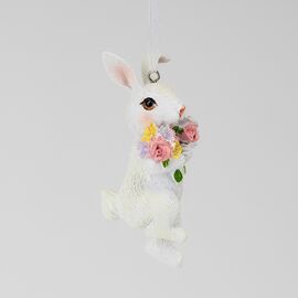 Подвесная статуэтка "Кролик с букетами", 10 см ᐒ купить на  ❤ Like7km.com.ua