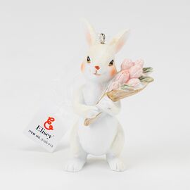 Подвесная статуэтка "Кролик с тюльпанами", 8 см ᐒ купить на  ❤ Like7km.com.ua