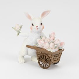 Статуэтка "Кролик с тележкой", 11 см ᐒ купить на  ❤ Like7km.com.ua