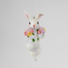 Подвесная статуэтка "Кролик с букетами", 10 см, изображение 2 ᐒ купить на  ❤ Like7km.com.ua