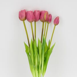 Букет латексных тюльпанов, 7 бутонов, розовый, 48 см, изображение 2 ᐒ купить на  ❤ Like7km.com.ua