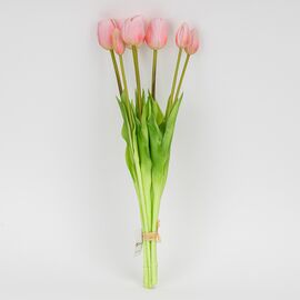 Букет латексных тюльпанов, 7 бутонов, нежно-розовый, 48 см, изображение 4 ᐒ купить на  ❤ Like7km.com.ua