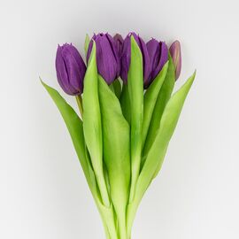 Букет латексных тюльпанов, 7 бутонов, фиолетовый, 31 см, изображение 2 ᐒ купить на  ❤ Like7km.com.ua