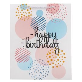 Подарочный пакет "Birthday", 26*32 см * Рандомный выбор дизайна, изображение 4 ᐒ купить на  ❤ Like7km.com.ua