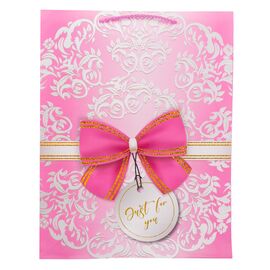 Подарочный пакет "Элегантный бант", 31*40 см * Рандомный выбор дизайна, изображение 3 ᐒ купить на  ❤ Like7km.com.ua