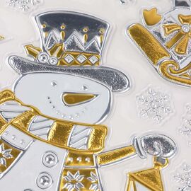 Наклейки "Приключения Пингвина и Снеговика" золотые, изображение 2 ᐒ купить на  ❤ Like7km.com.ua