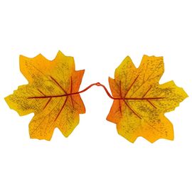 Искусственные кленовые листья "Золотая осень", жёлтые, 250 г, изображение 3 ᐒ купить на  ❤ Like7km.com.ua