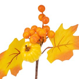 Искусственная ветвь "Тыквенное тепло ", 20 см, изображение 2 ᐒ купить на  ❤ Like7km.com.ua