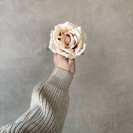 Головка розы, бежевая, 11 см, изображение 4 ᐒ купить на  ❤ Like7km.com.ua