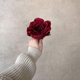 Головка розы, бордовая, 11 см, изображение 4 ᐒ купить на  ❤ Like7km.com.ua