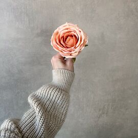 Головка розы, оранжевая, 9 см, изображение 4 ᐒ купить на  ❤ Like7km.com.ua