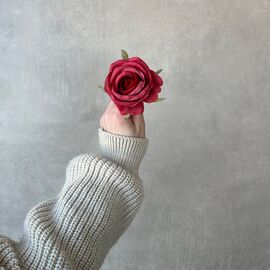 Головка розы, красная, 6,5 см, изображение 4 ᐒ купить на  ❤ Like7km.com.ua