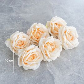 Головка розы, кремовая, 10 см, изображение 5 ᐒ купить на  ❤ Like7km.com.ua