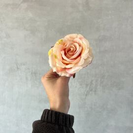 Головка розы, бежевая(крем), 8 см, изображение 5 ᐒ купить на  ❤ Like7km.com.ua