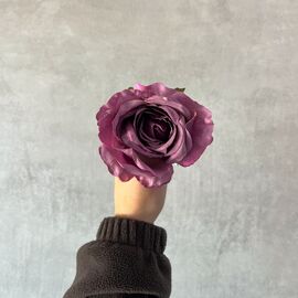 Головка розы, темно-сиреневая, 9 см, изображение 5 ᐒ купить на  ❤ Like7km.com.ua